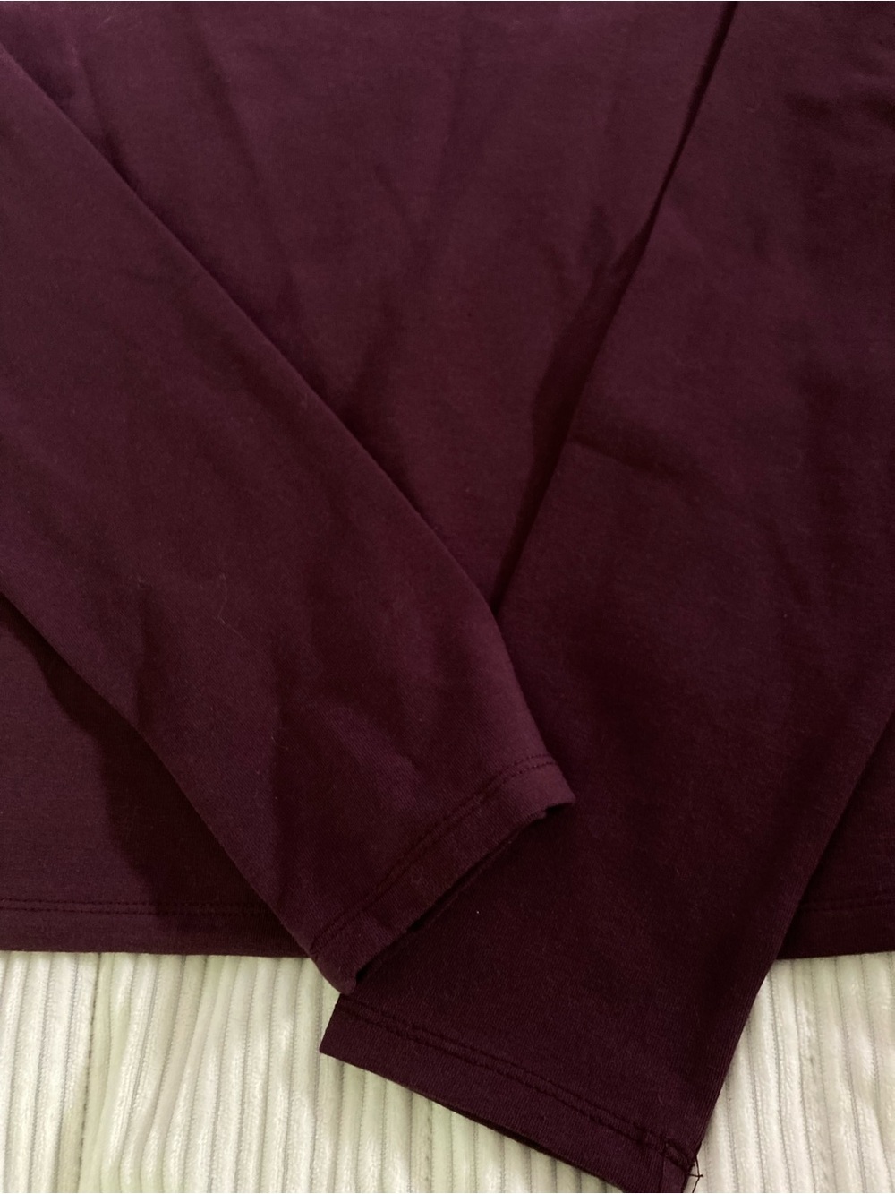 Express Ribbed Square Neck Top - Plum - Picture 3 of 4